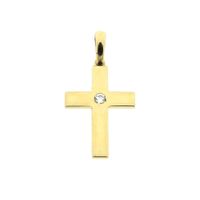 Gold cross with zirconia