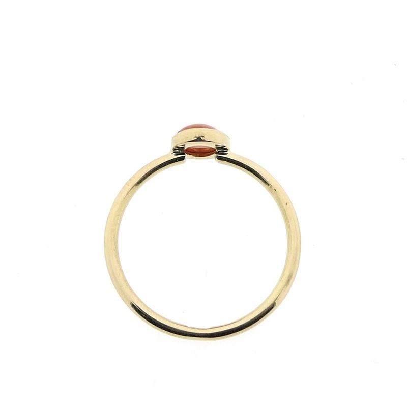 Image 5 of Gold ring with blood coral