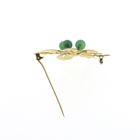 Image 6 of Golden oak leaf brooch with Imperial jade