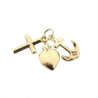 Gold pendant; Faith, hope and love
