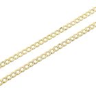 Image 6 of Gold flat gourmet link chain | 50 cm