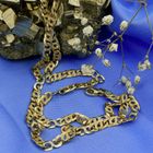 Image 2 of Two-tone gold navy link necklace; Men | 61 cm