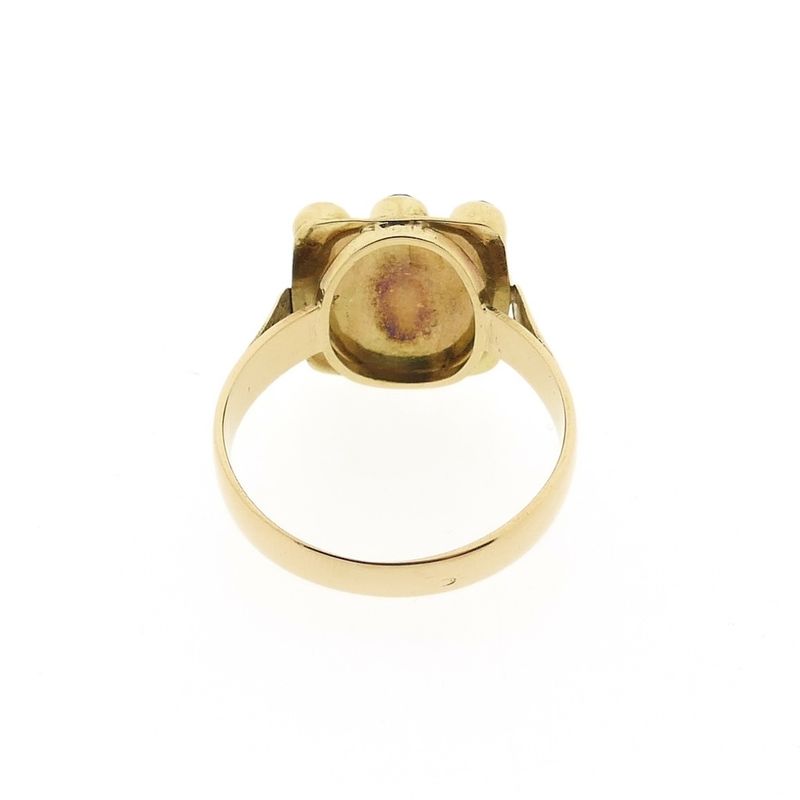 Image 3 of Vintage gold men's ring with garnet stones