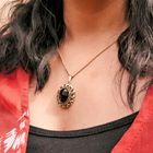 Image 4 of Vintage gold pendant with garnet