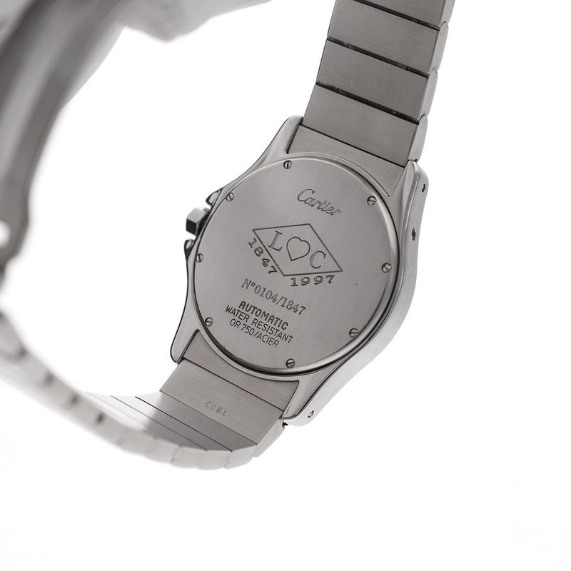 Image 11 of Cartier Santos Ronde Aviator '150 Years Limited Edition' W20038R3; Automatic watch with GMT