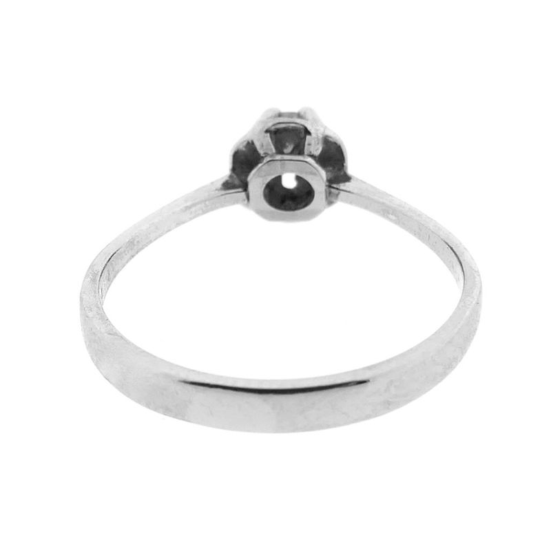 Image 4 of White gold solitaire ring with diamond | 0.15 ct.
