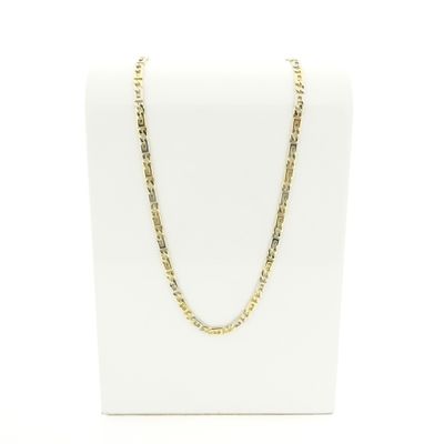 Image 1 of Two-tone gold navy link necklace; Men's