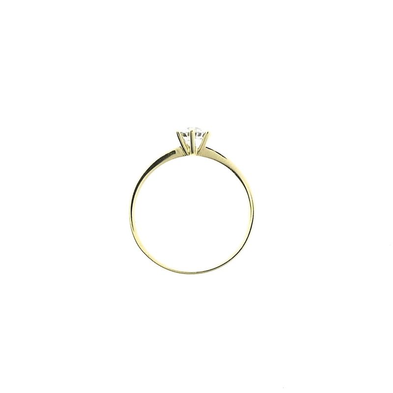 Image 7 of Gold solitaire ring with zirconia
