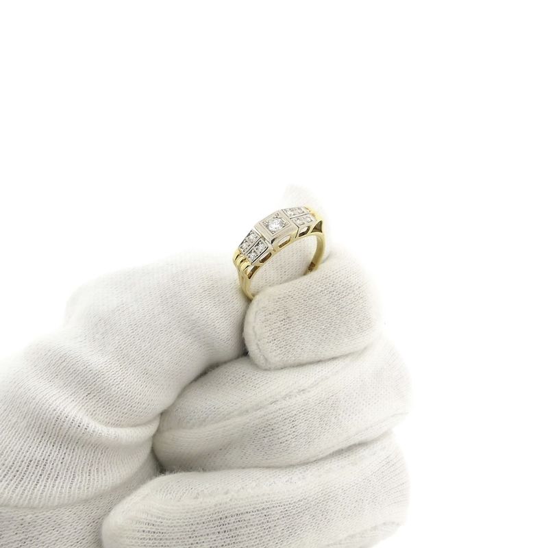 Image 11 of Gold Art Deco ring with diamond | 0.18 ct.