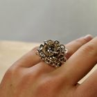 Image 12 of Silver ring with an 18-karat gold circle; Pianegonda