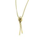 Image 9 of Gold necklace with a fixed pendant and diamond; 0.005 ct. | 44.5 cm