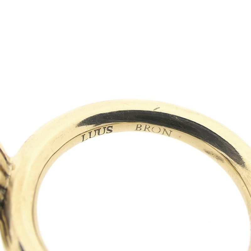 Image 8 of Gold 'Sprite' ring with smoky quartz and sapphire | BRON