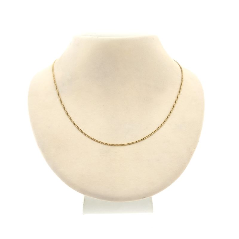 Image 4 of Gold flat gourmet link chain | 44.5 cm