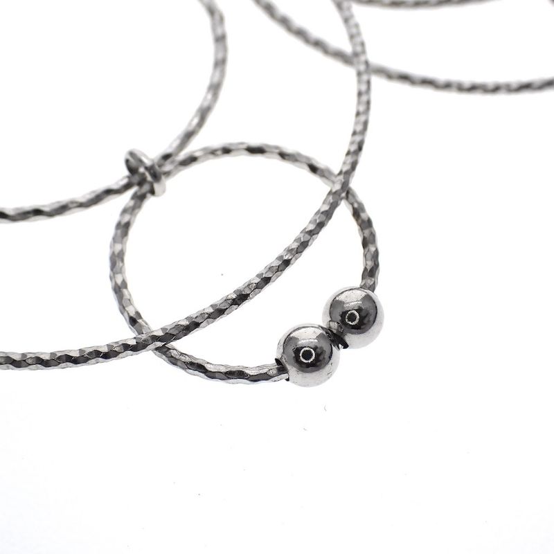 Image 5 of Silver earrings with rings | Ø 44 mm