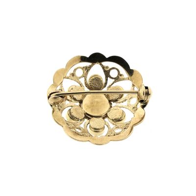 Vintage gold brooch/pendant with garnet Image 1 of Vintage gold brooch/pendant with garnet