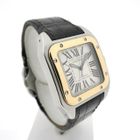 Image 3 of Cartier Santos 100 'Medium' Automatic 2878; 18k rose gold/steel watch