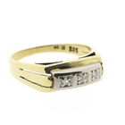 Image 6 of Gold bicolor ring with diamond 0.03 ct.