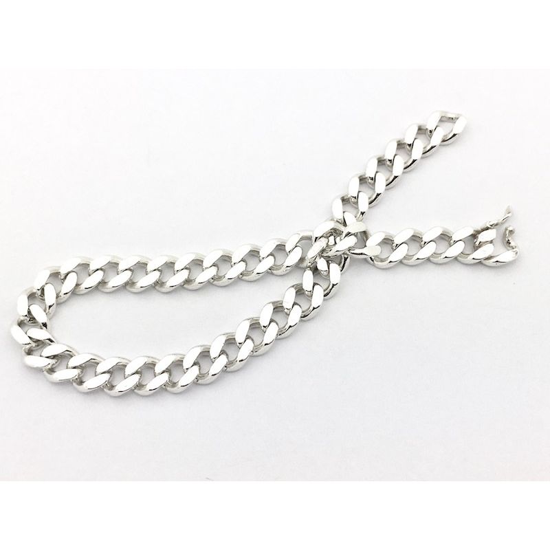 Image 3 of Silver bracelet; gourmet link | 21 cm