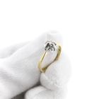 Image 9 of Bicolor gold solitaire ring with diamond; 0.035 ct.
