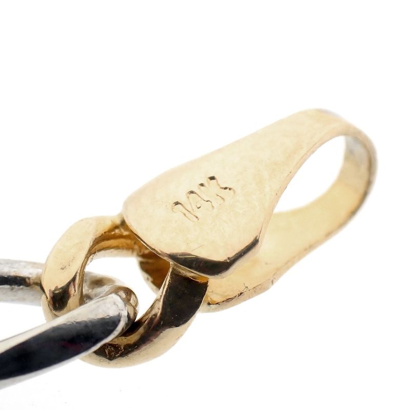 Image 7 of Two-tone gold Figaro link chain; Midas