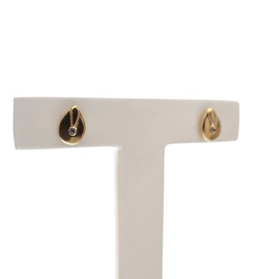 Image 1 of Gold stud earrings with zirconia