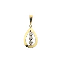 Gouden hanger met diamanten; 0,30 ct.