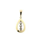 Afbeelding 1 van Gouden hanger met diamanten; 0,30 ct.
