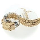 Image 4 of Vintage gold wide floral link bracelet