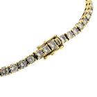 Image 6 of 18K gold tennis bracelet with diamond; 6.12 ct. | 19 cm