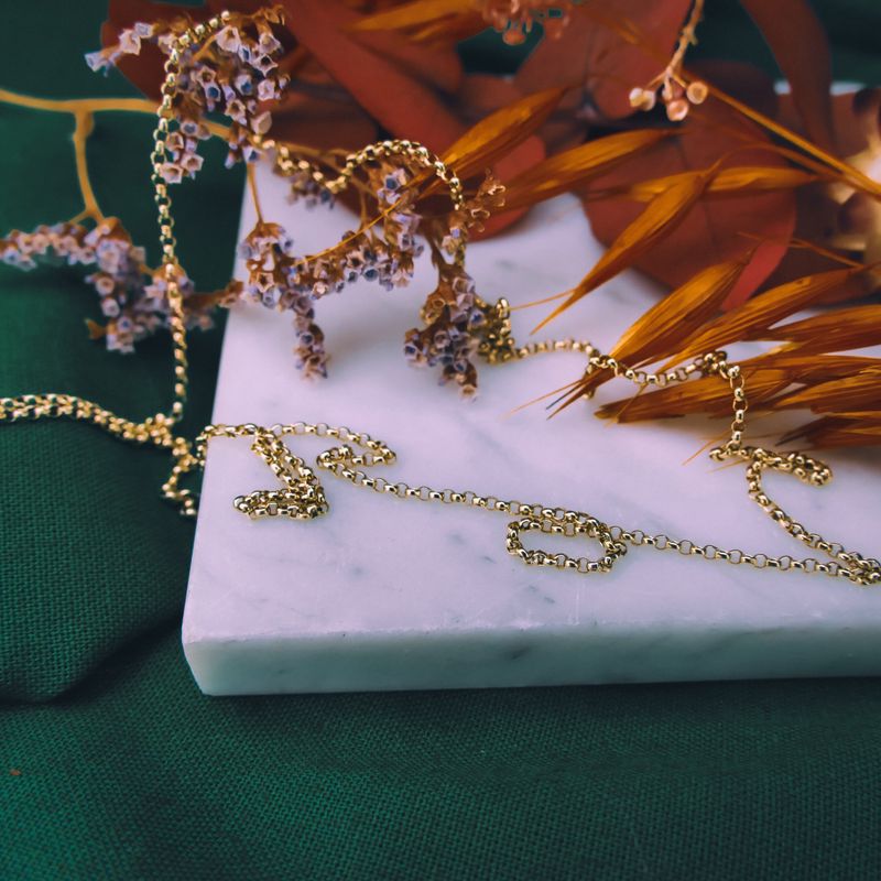 Image 2 of 8K Thin Jasseron Link Chain | 67.5 cm