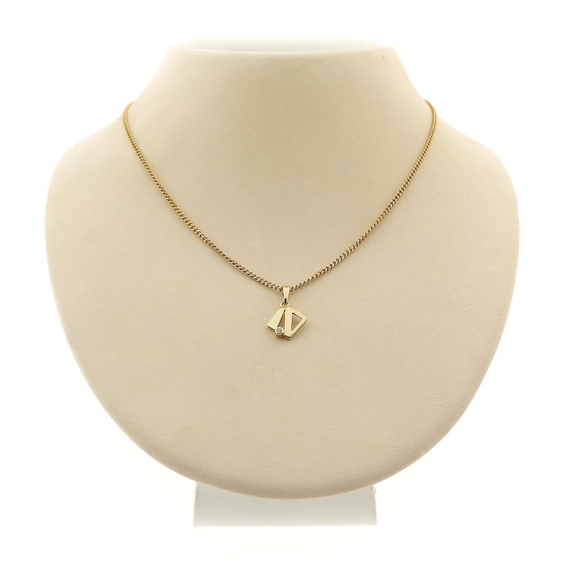 Image 3 of Gold pendant with zirconia