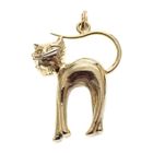Image 1 of Gold pendant of an abstract cat
