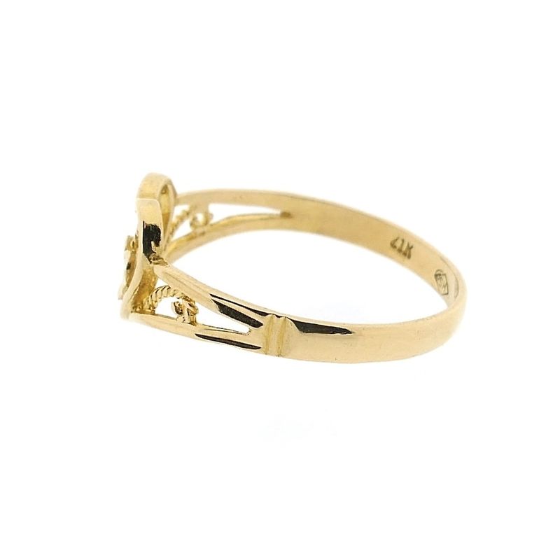 Image 9 of 21 carat gold ring with hearts