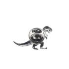 Image 4 of Silver Dinosaur Button | T-Rex