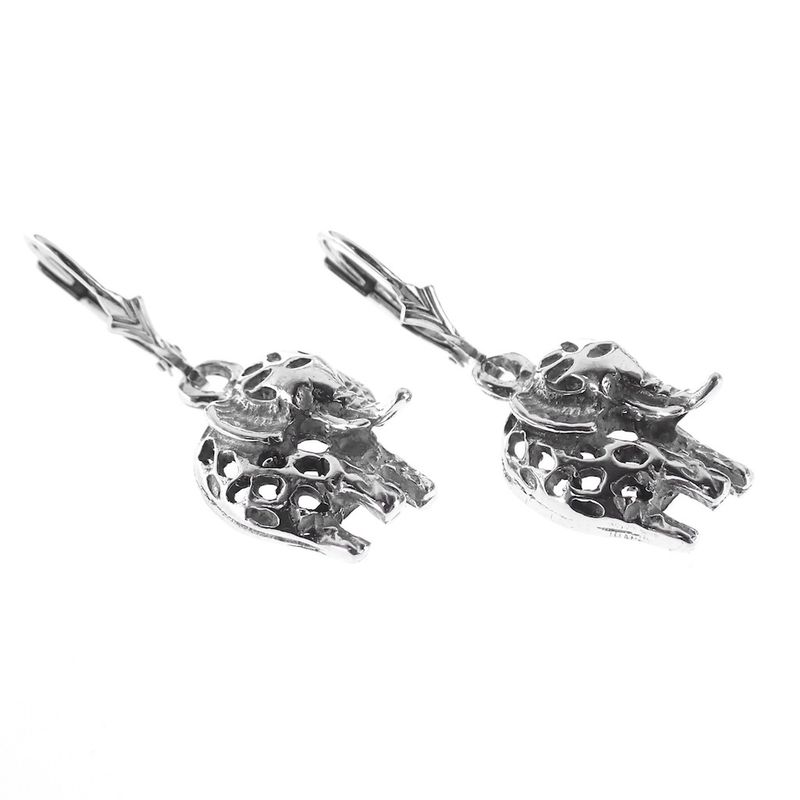 Image 5 of Silver earrings with elephants
