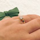 Image 6 of Gold solitaire ring with zirconia