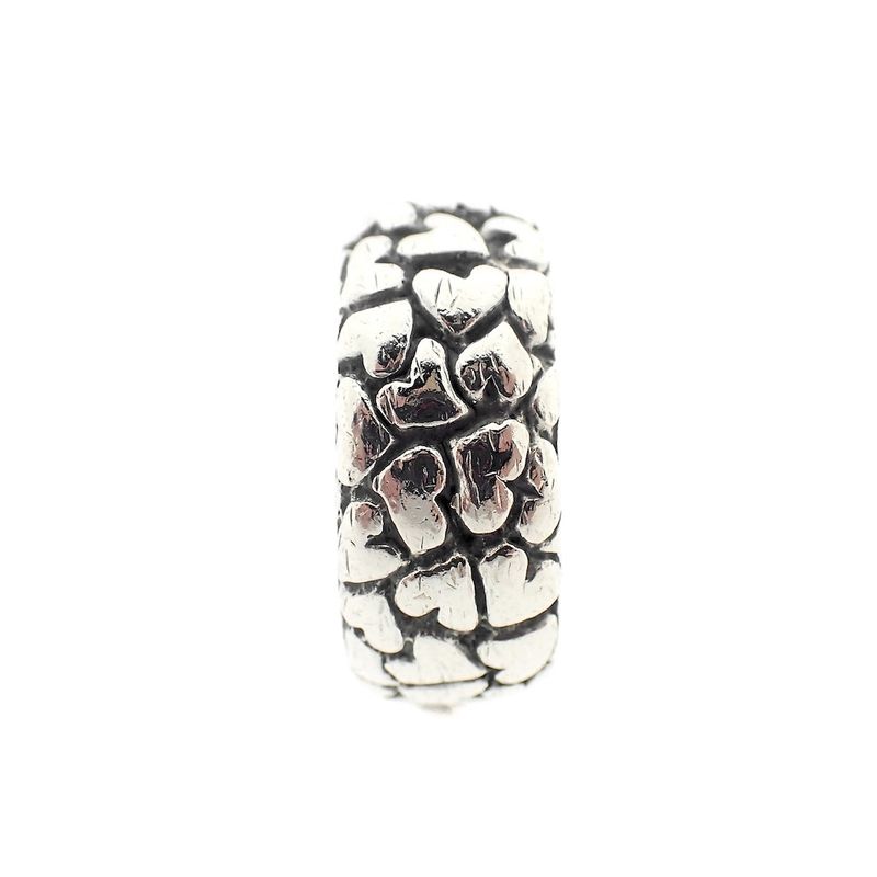 Image 5 of Pandora ring; Silver; heart band