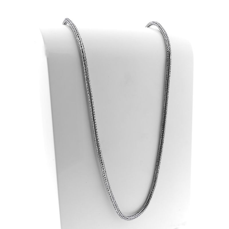 Image 4 of Silver round foxtail link chain | 74.5 cm