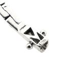 Image 9 of White gold cobra link bracelet with sapphire and diamond; 0.24 ct.