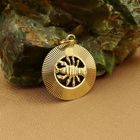 Image 2 of Gold zodiac sign pendant; Cancer | Fabiola