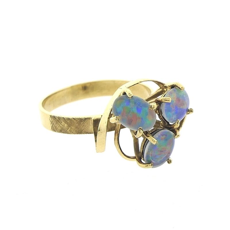 Image 7 of 9 Carat Triple Opal Ring | Vintage