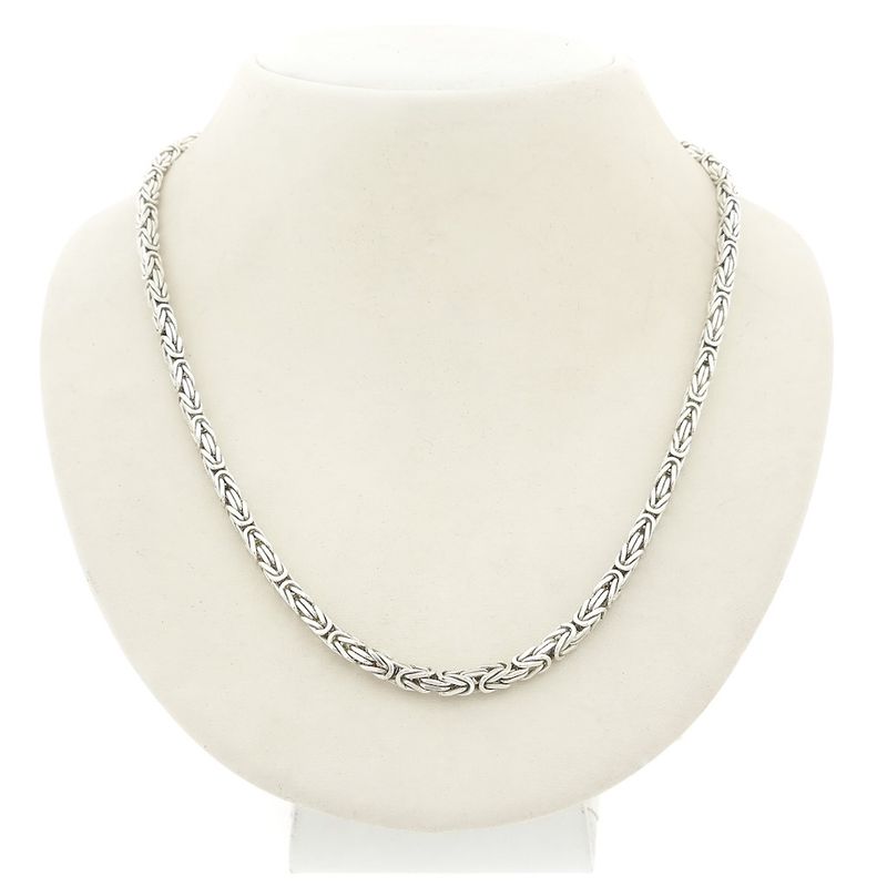 Image 1 of Silver square king chain | 50.5 cm