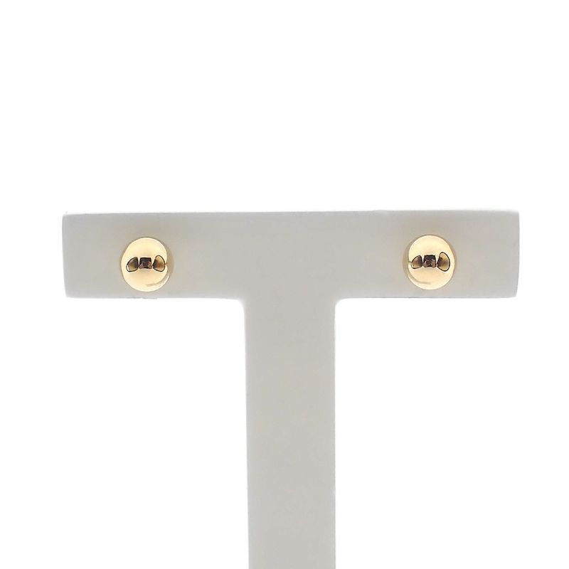 Image 1 of Gold stud earrings with round button