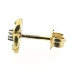 Image 7 of Gold stud earrings of a flower with diamond | 0.06 ct.