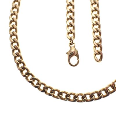 Image 1 of Gold ladies gourmet link necklace | 38 cm