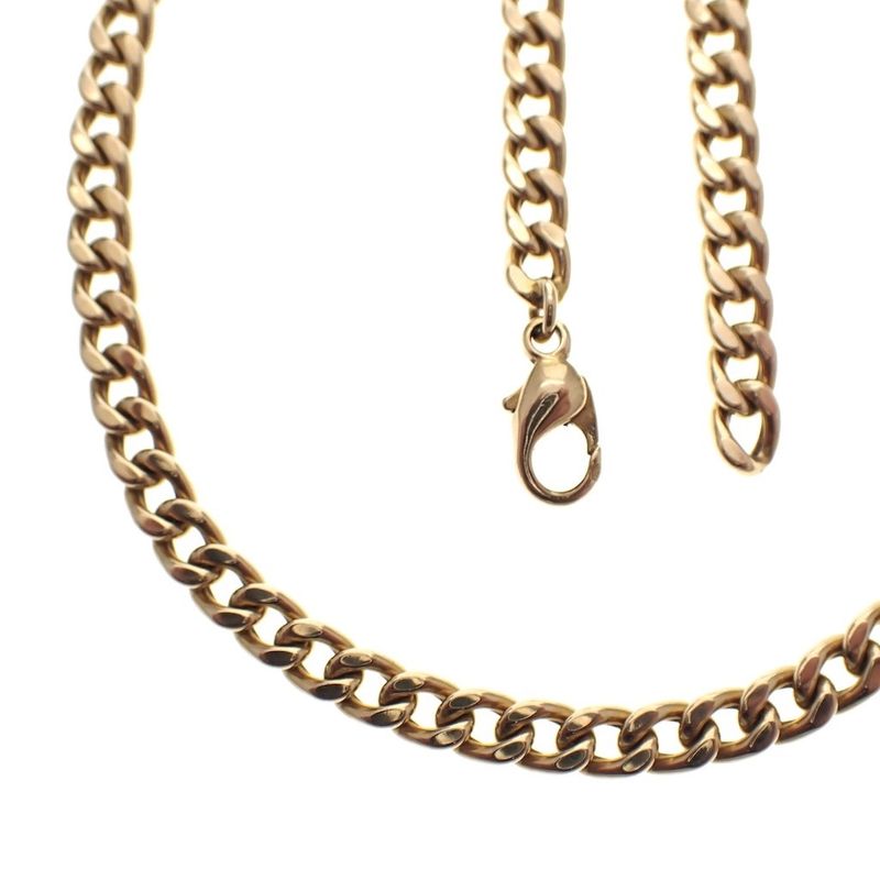 Image 1 of Gold ladies gourmet link necklace | 38 cm
