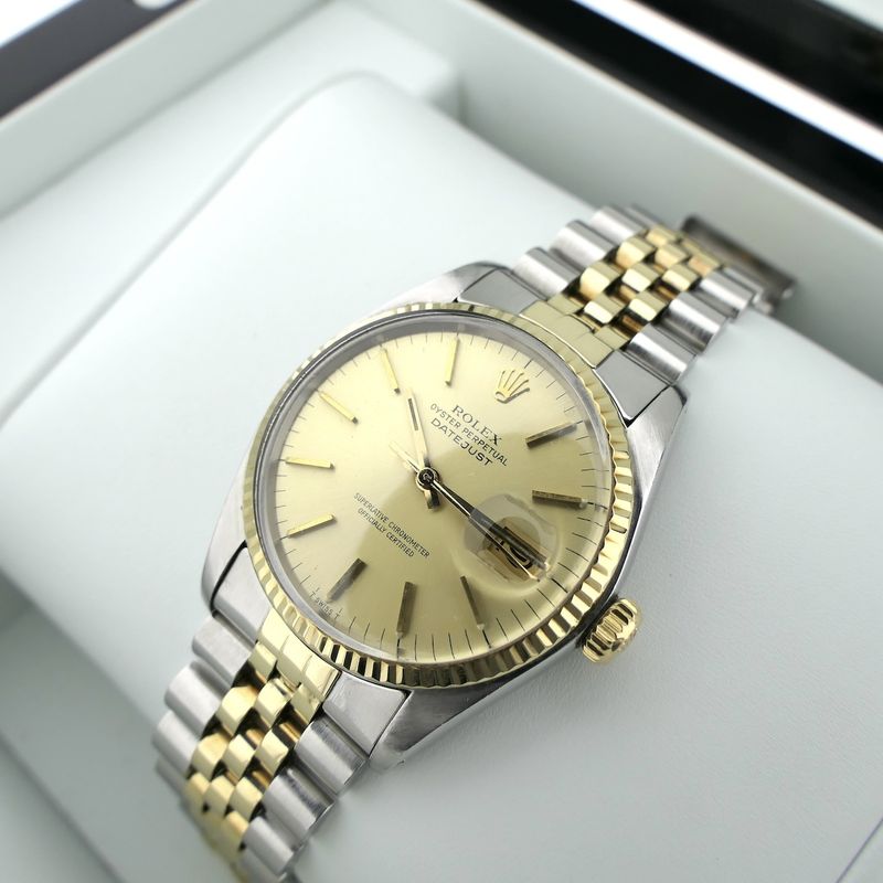 Image 14 of Rolex Datejust 36mm 16013; Vintage 18k gold/steel watch