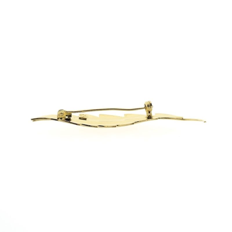 Image 3 of Gold feather brooch