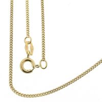 Gold gourmet link chain | 50.5 cm