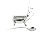 Image 2 of Silver vintage mustard bowl with spoon